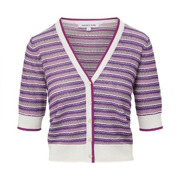 Veronica Beard Varia Elbow Sleeve Cardigan Medium - Picture 1 of 7